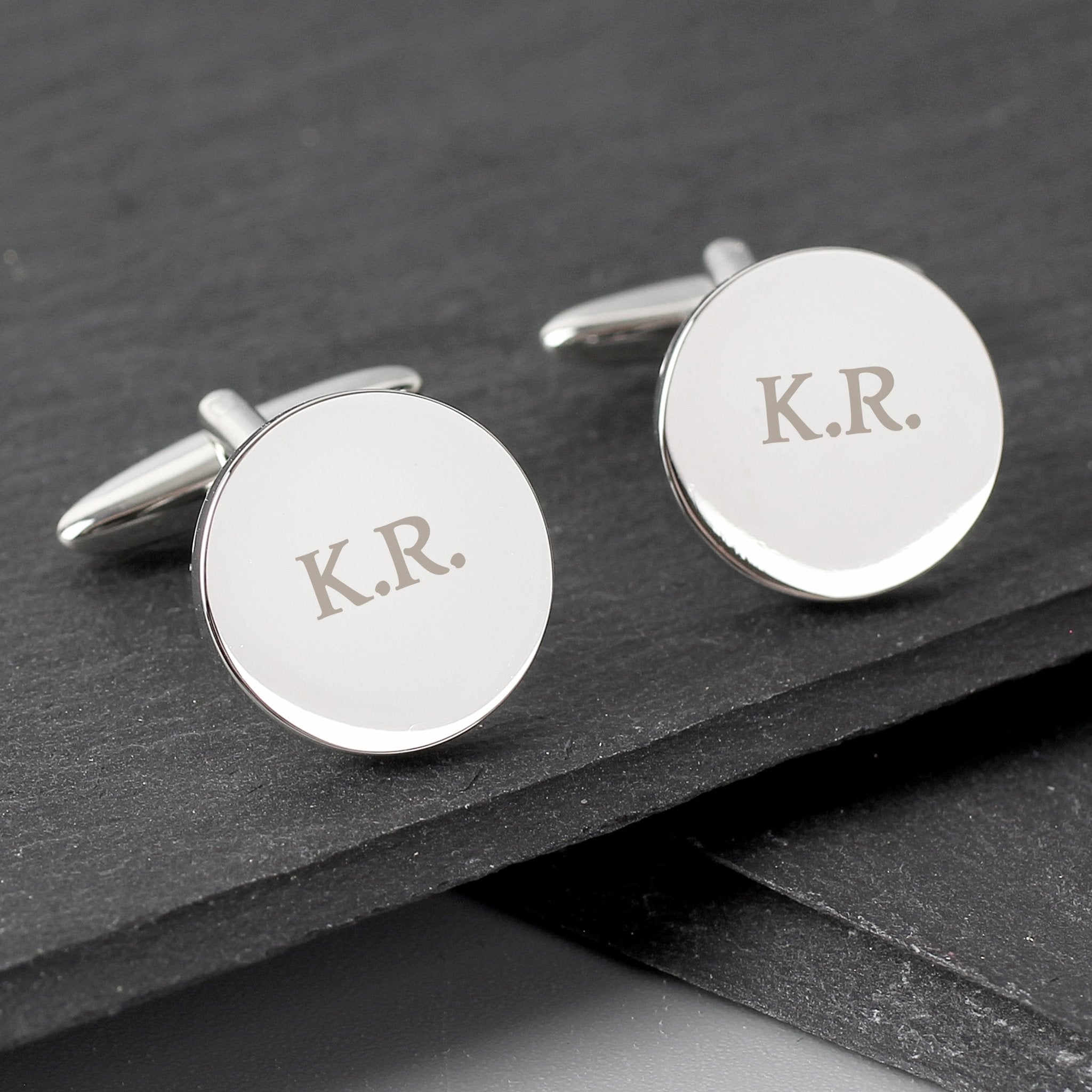 Personalised Round Cufflinks | Inspired Creative Gifts | UK Supplier