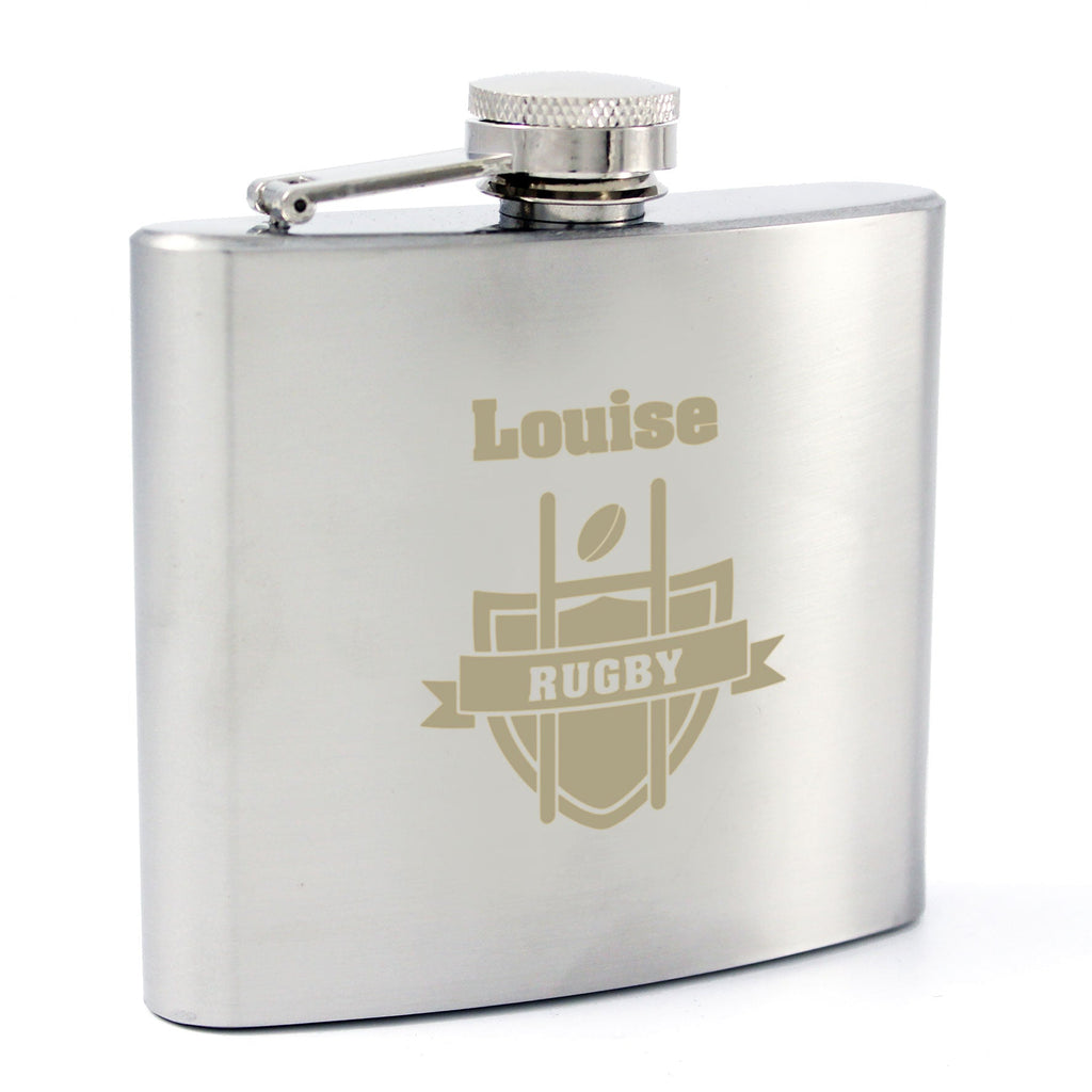 Personalised Rugby Hip Flask | Inspired Creative Gifts | UK Supplier