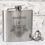 Personalised Rugby Hip Flask | Inspired Creative Gifts | UK Supplier