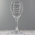 Personalised Runs On Wine & Christmas Cheer Wine Glass | Inspired Creative Gifts | UK Supplier