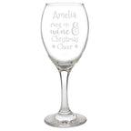 Personalised Runs On Wine & Christmas Cheer Wine Glass | Inspired Creative Gifts | UK Supplier