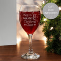 Personalised Runs On Wine & Christmas Cheer Wine Glass | Inspired Creative Gifts | UK Supplier