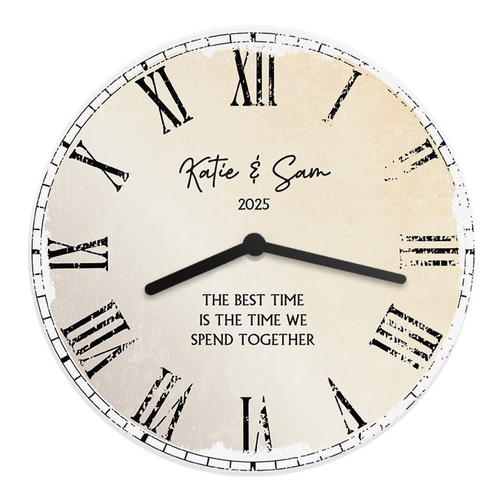 Personalised Rustic Large Wooden Clock | Inspired Creative Gifts | UK Supplier
