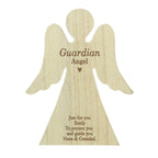Personalised Rustic Wooden Angel Decoration | Inspired Creative Gifts | UK Supplier