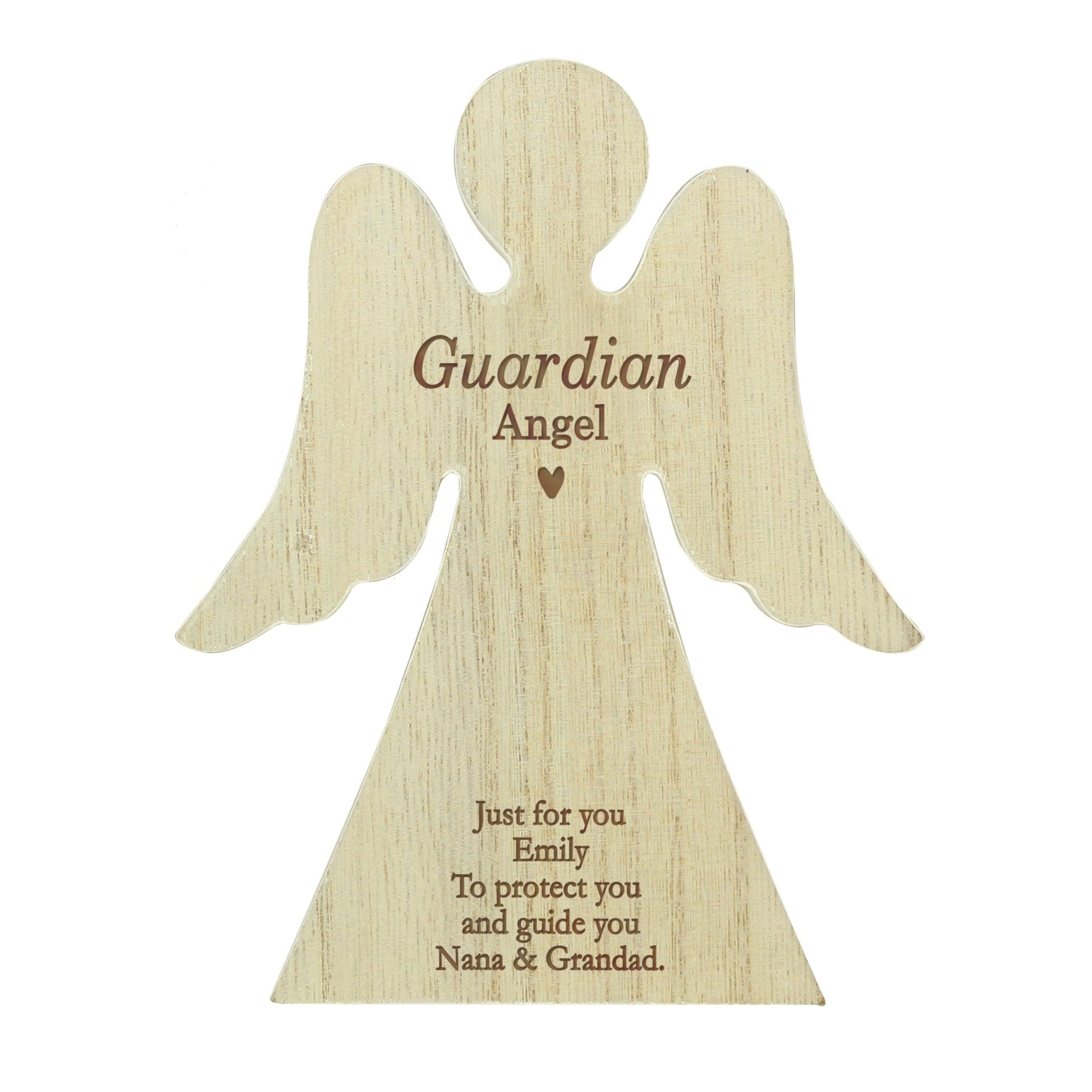 Personalised Rustic Wooden Angel Decoration | Inspired Creative Gifts