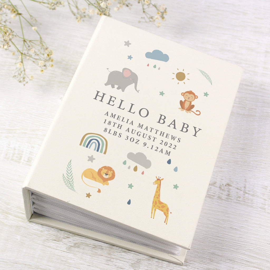 Personalised Safari Animals 6x4 Photo Album with Sleeves | Inspired Creative Gifts | UK Supplier