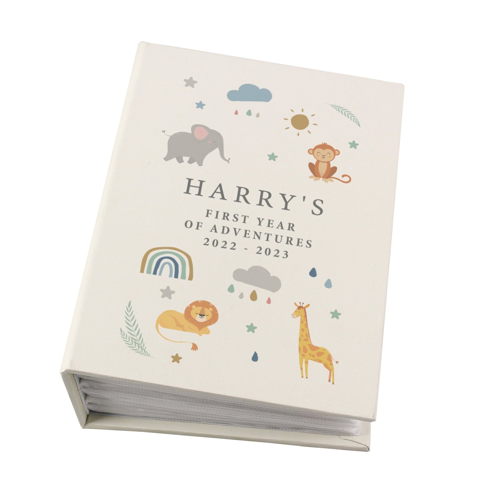 Personalised Safari Animals 6x4 Photo Album with Sleeves | Inspired Creative Gifts | UK Supplier