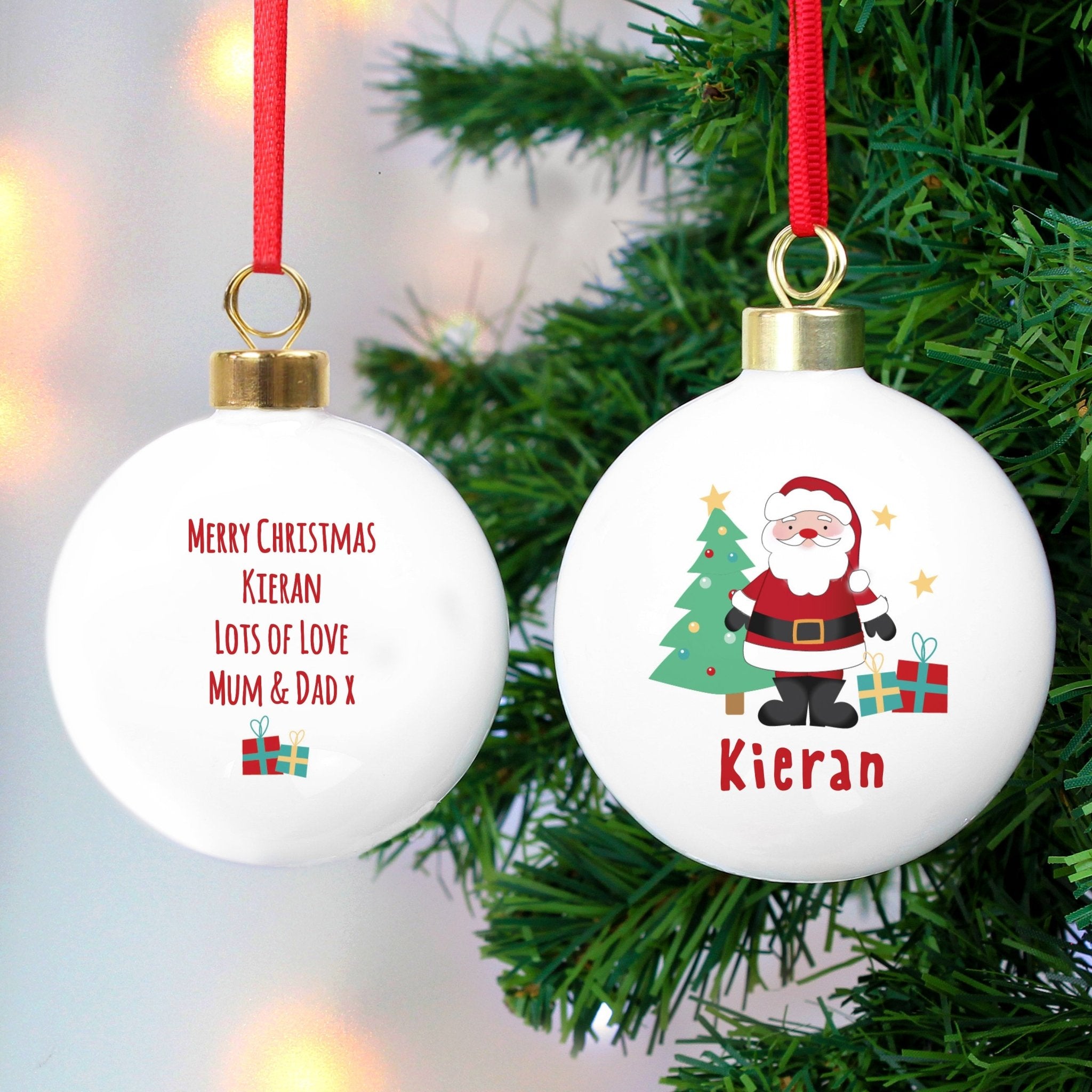 Personalised Santa Bauble | Inspired Creative Gifts | UK Supplier