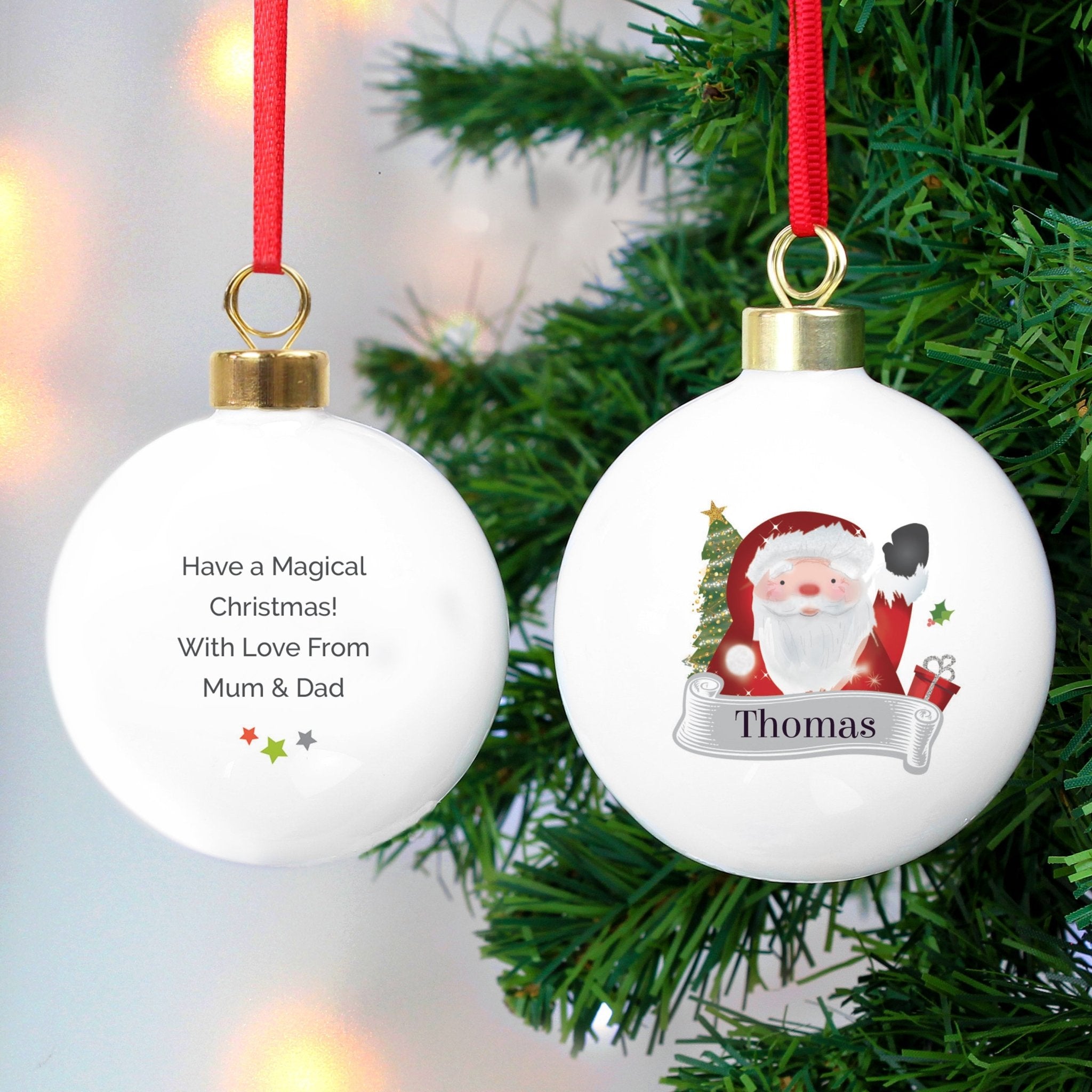 Personalised Santa Claus Bauble | Inspired Creative Gifts | UK Supplier