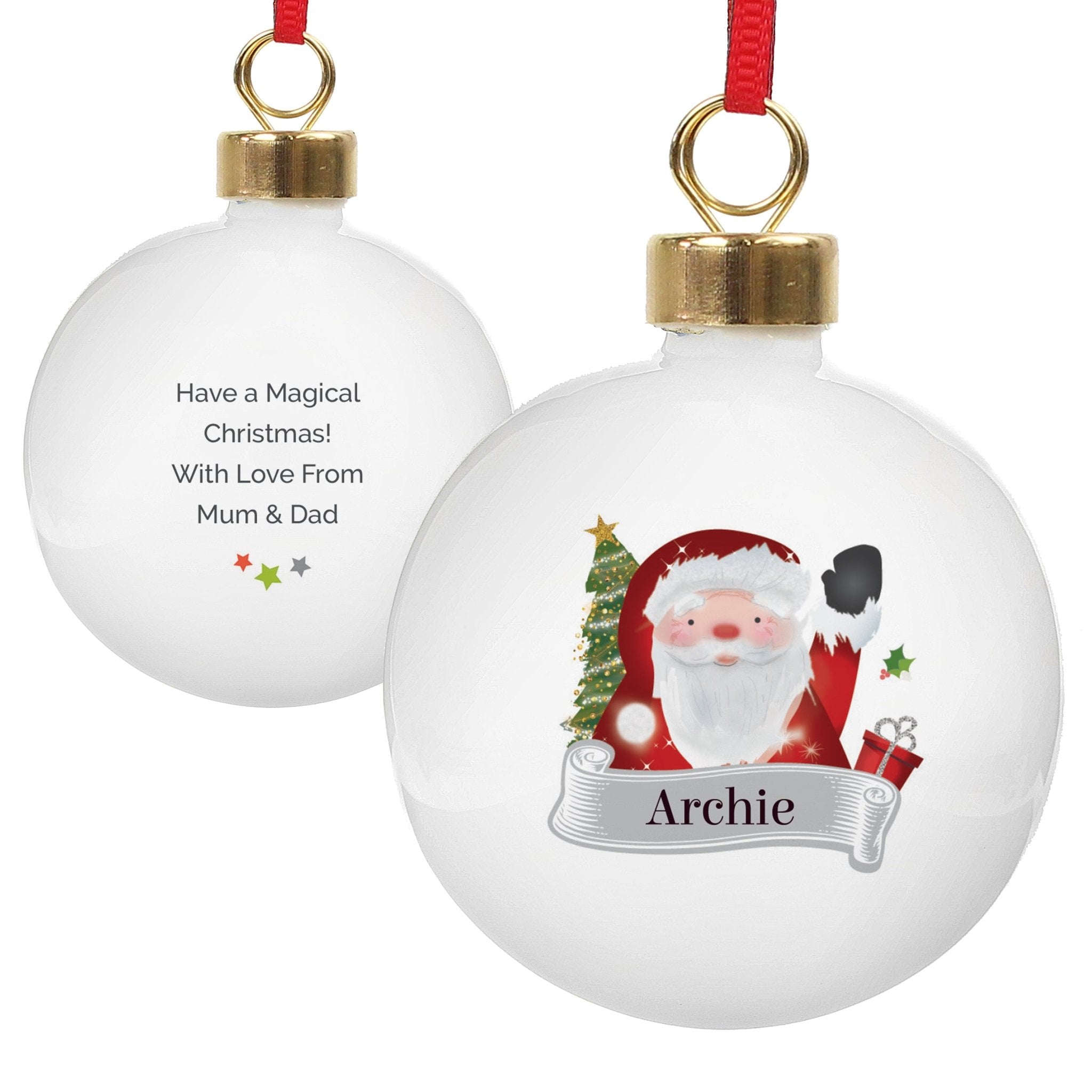Personalised Santa Claus Bauble | Inspired Creative Gifts | UK Supplier