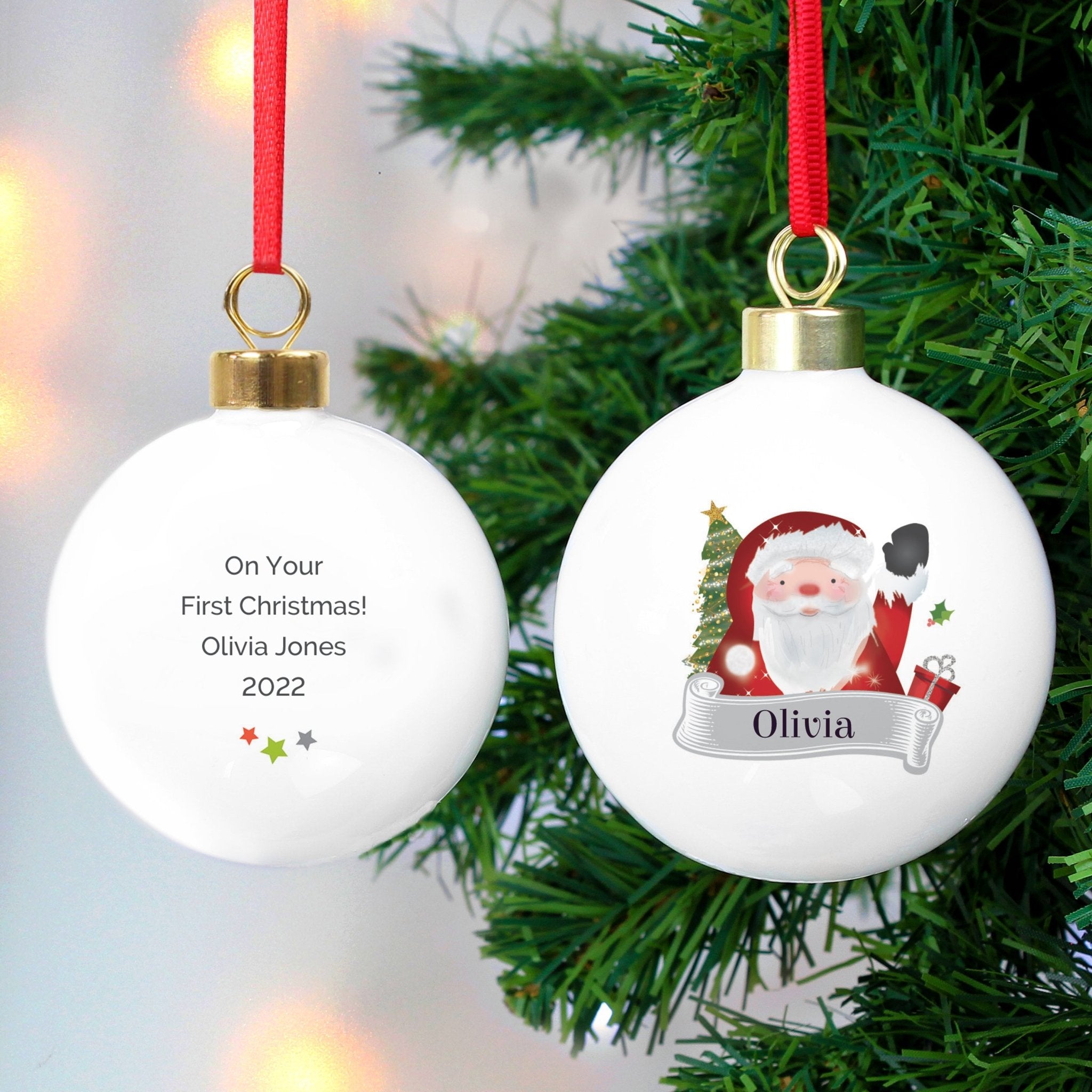 Personalised Santa Claus Bauble | Inspired Creative Gifts | UK Supplier