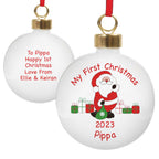 Personalised Santa with Presents Bauble | Inspired Creative Gifts | UK Supplier
