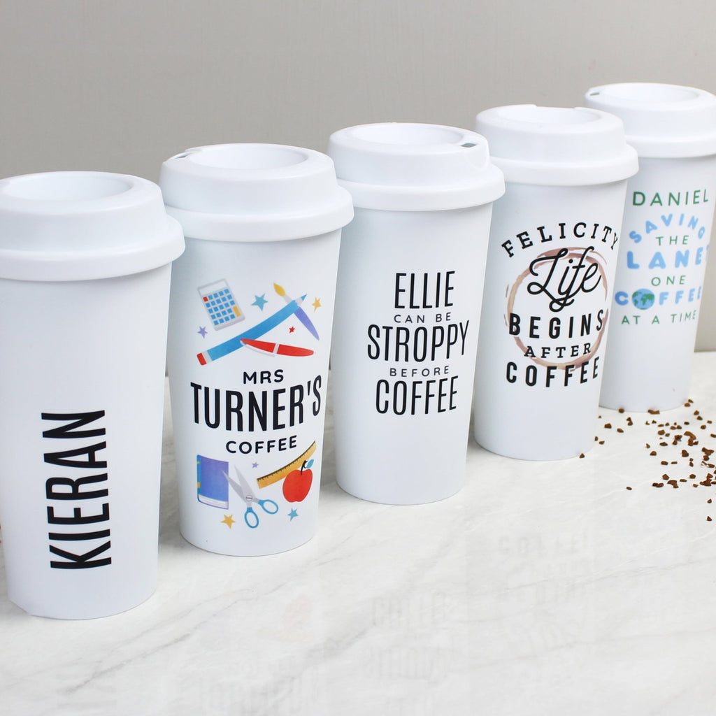 Personalised 'Saving the Planet' Insulated Reusable Eco Travel Cup | Inspired Creative Gifts