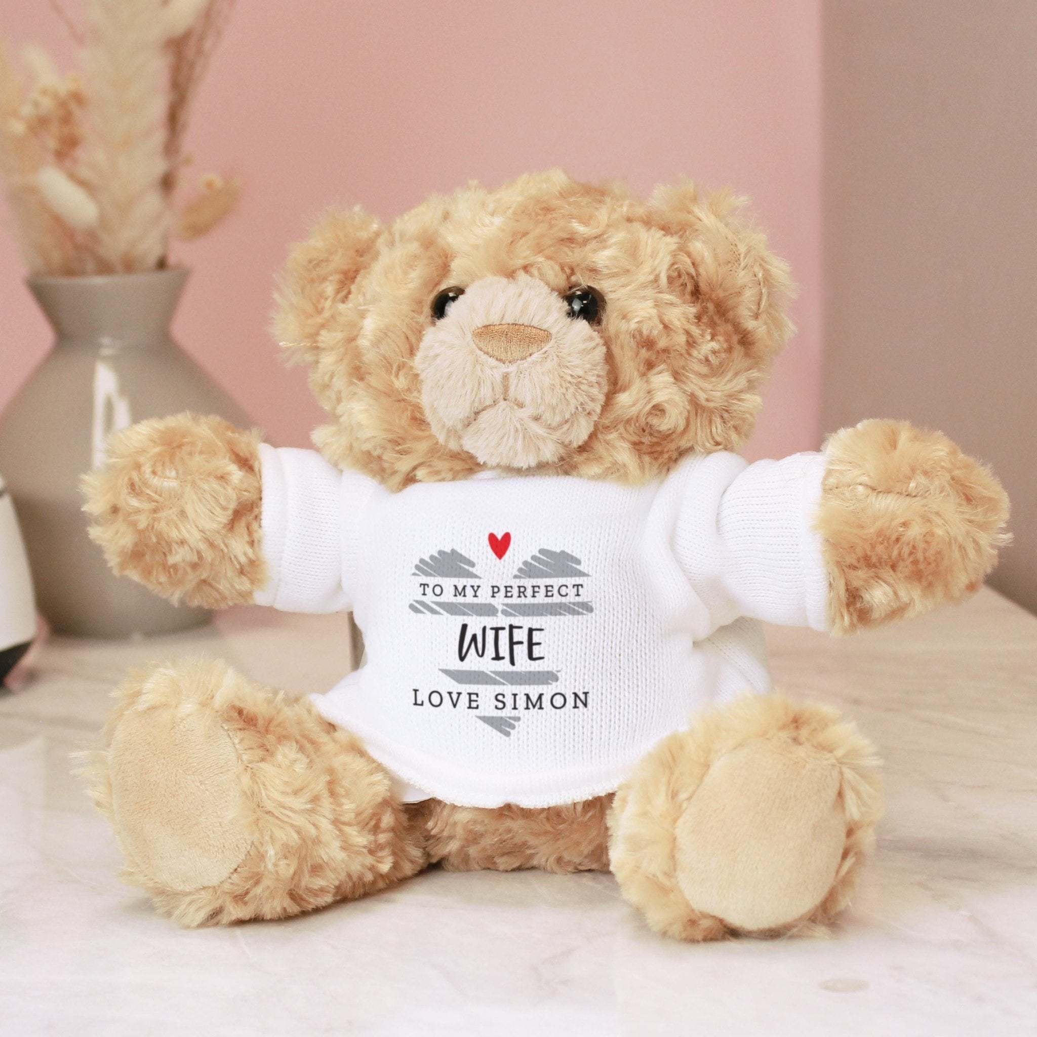 Personalised Scribble Heart Teddy Bear | Valentines Day | Birthday | Anniversary | Inspired Creative Gifts | UK Supplier