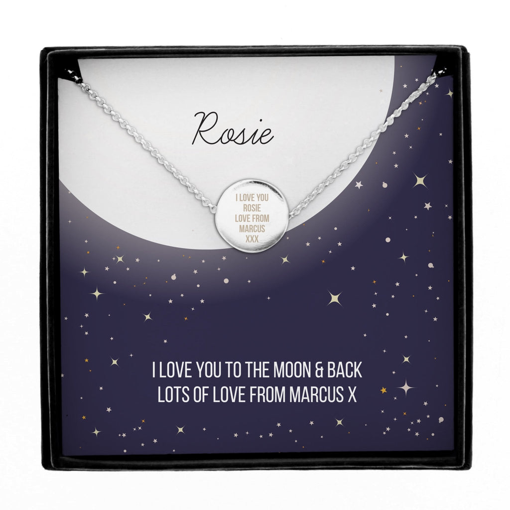 Personalised Sentiment Disc Necklace and Box | Inspired Creative Gifts | UK Supplier