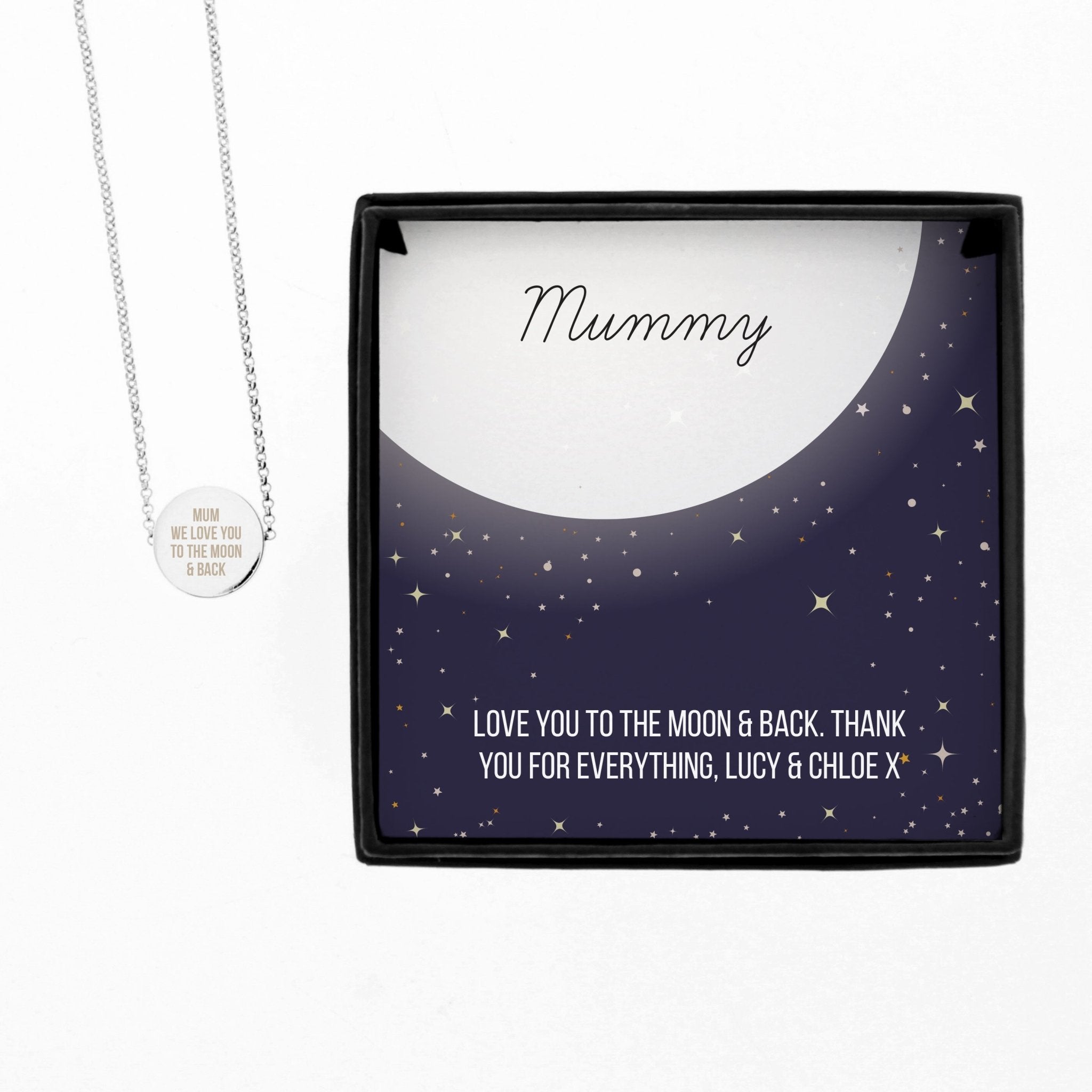 Personalised Sentiment Disc Necklace and Box | Inspired Creative Gifts | UK Supplier