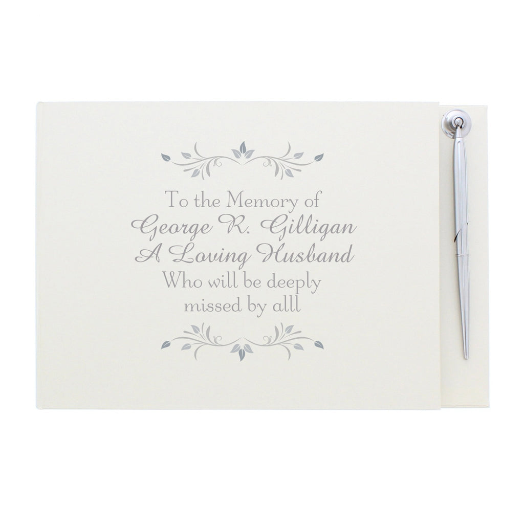 Personalised Sentiments Hardback Guest Book & Pen | Inspired Creative Gifts | UK Supplier