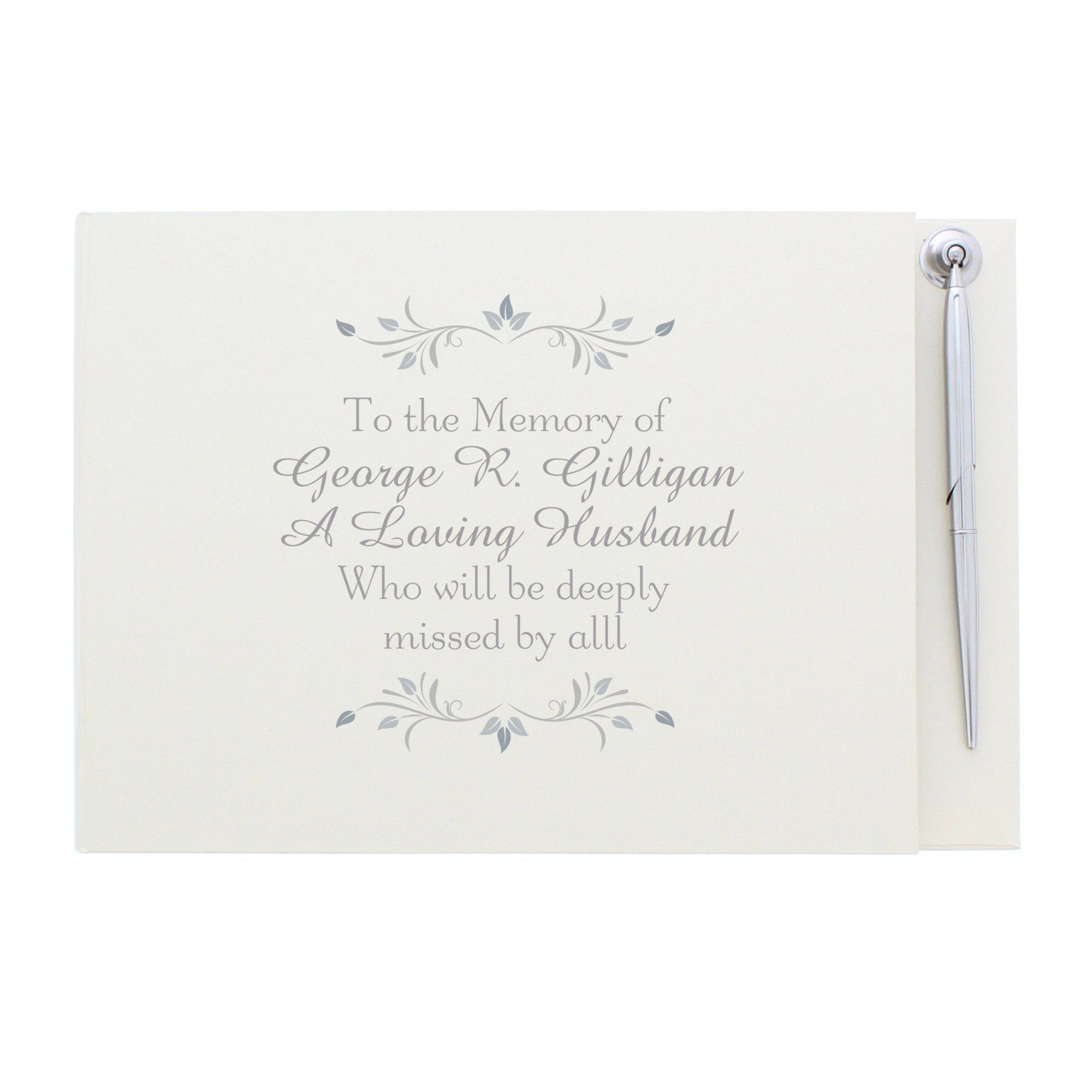 Personalised Sentiments Hardback Guest Book & Pen | Inspired Creative Gifts | UK Supplier