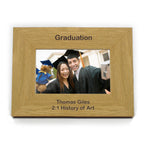 Personalised Short Message 6x4 Landscape Oak Finish Photo Frame | Inspired Creative Gifts | UK Supplier