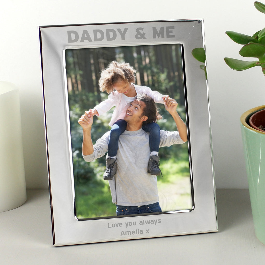 Personalised Silver 5x7 Daddy & Me Photo Frame | Inspired Creative Gifts | UK Supplier