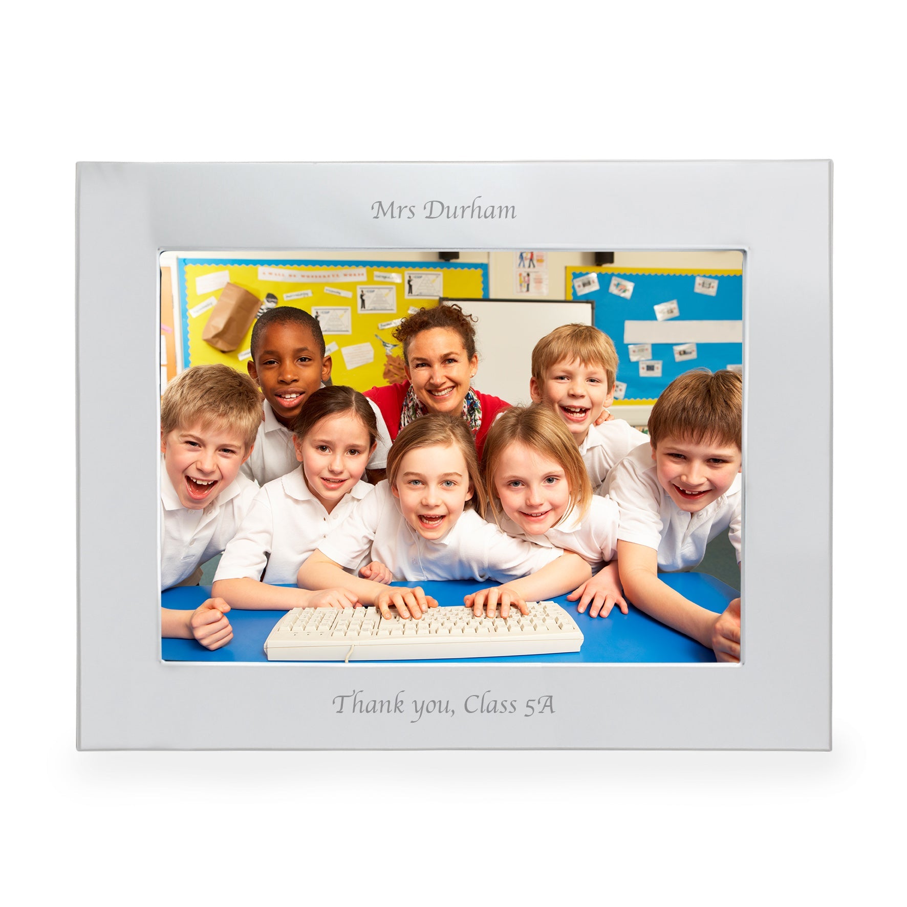 Personalised Silver 5x7 Landscape Photo Frame | Inspired Creative Gifts | UK Supplier
