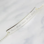 Personalised Silver Tone Bar Bracelet | Inspired Creative Gifts | UK Supplier
