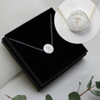 Personalised Silver Tone Flower Disc Necklace | Inspired Creative Gifts | UK Supplier