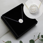 Personalised Silver Tone Wild Flowers Disc Necklace | Inspired Creative Gifts | UK Supplier