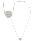 Personalised Silver Tone Wild Flowers Disc Necklace | Inspired Creative Gifts | UK Supplier