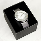 Personalised Silver with Mesh Style Strap Watch | Inspired Creative Gifts | UK Supplier