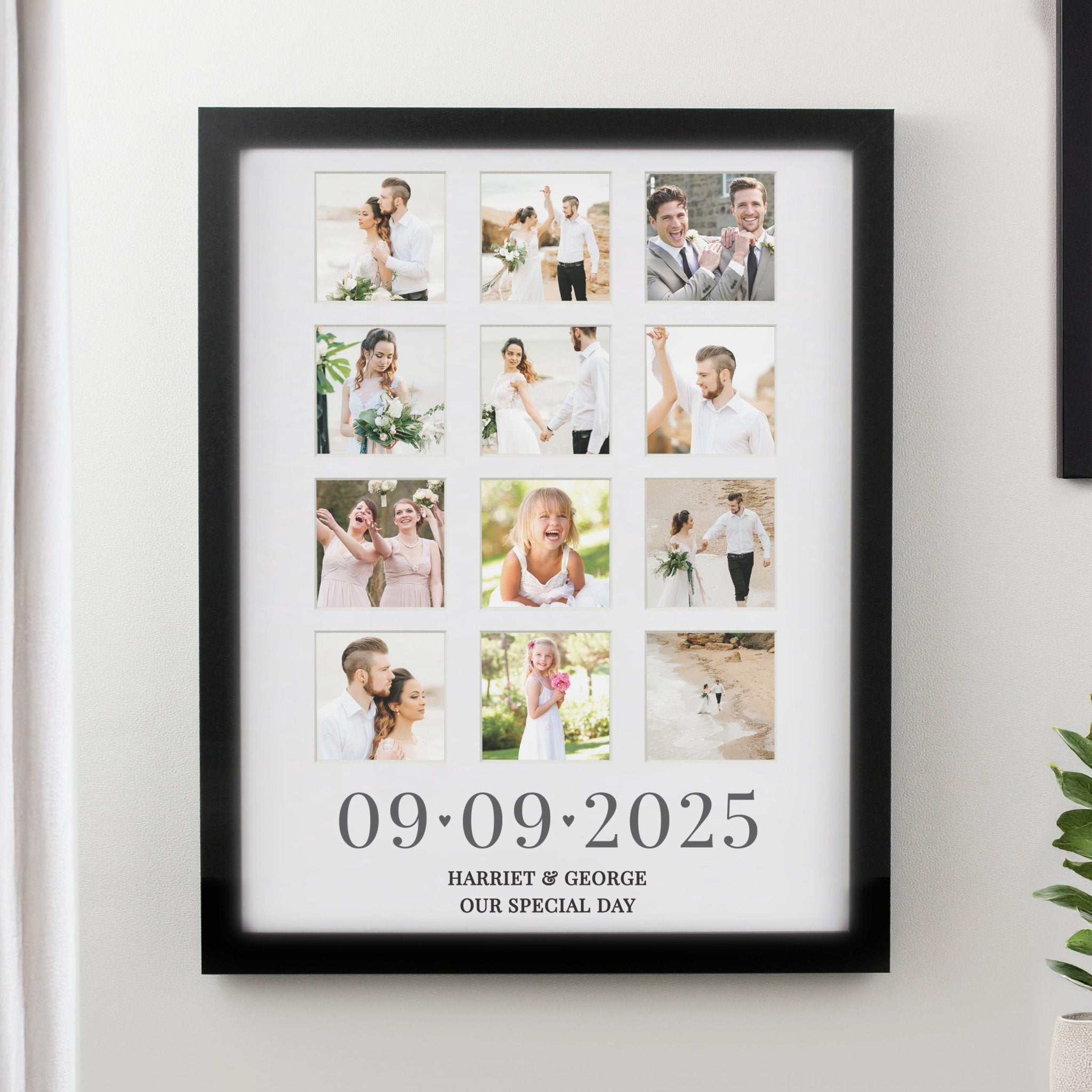 Personalised Special Date Black Multi Photo Frame | Inspired Creative Gifts | UK Supplier