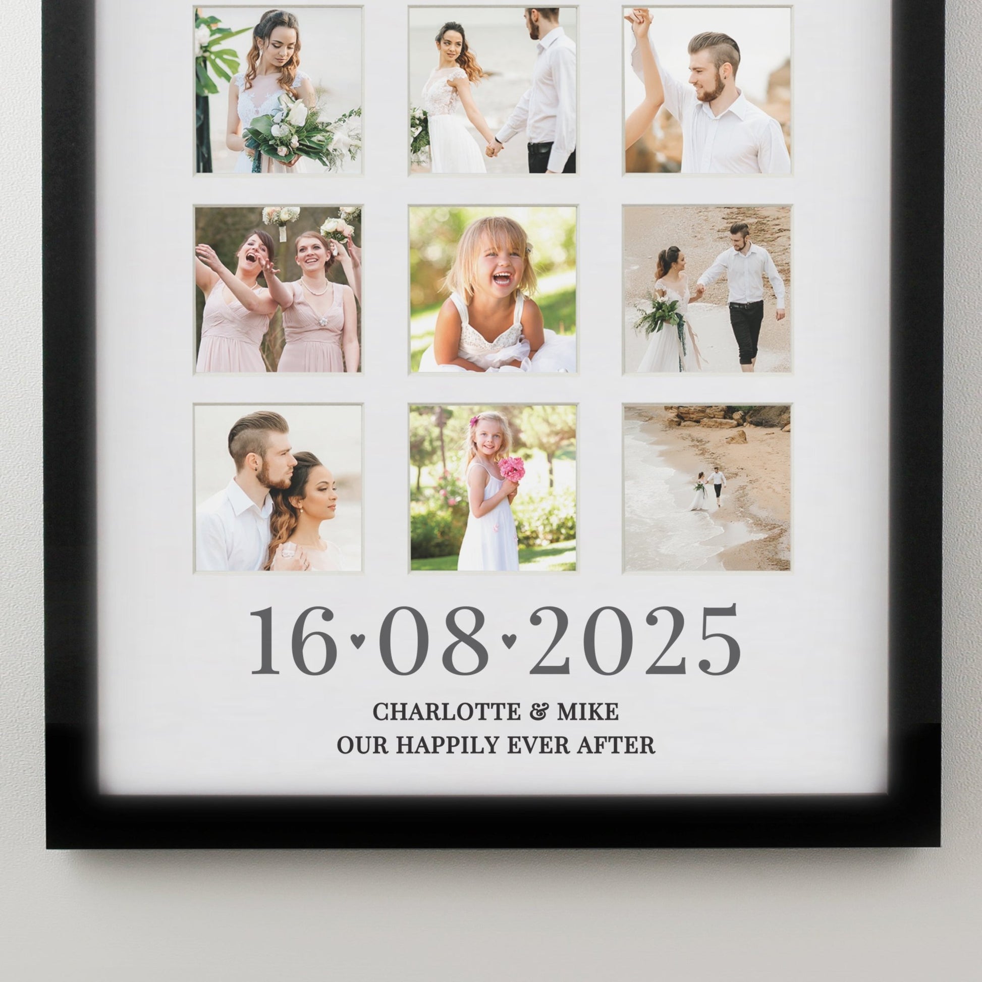 Personalised Special Date Black Multi Photo Frame | Inspired Creative Gifts | UK Supplier