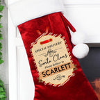 Custom Red Stocking: Special Delivery Luxury | Inspired Creative Gifts | UK Supplier