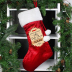 Custom Red Stocking: Special Delivery Luxury | Inspired Creative Gifts | UK Supplier