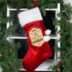 Custom Red Stocking: Special Delivery Luxury | Inspired Creative Gifts | UK Supplier