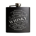 Personalised Spirit Black Hip Flask | Inspired Creative Gifts | UK Supplier