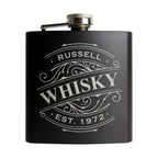 Personalised Spirit Black Hip Flask | Inspired Creative Gifts | UK Supplier