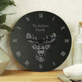 Personalised Stag Slate Clock | Inspired Creative Gifts | UK Supplier