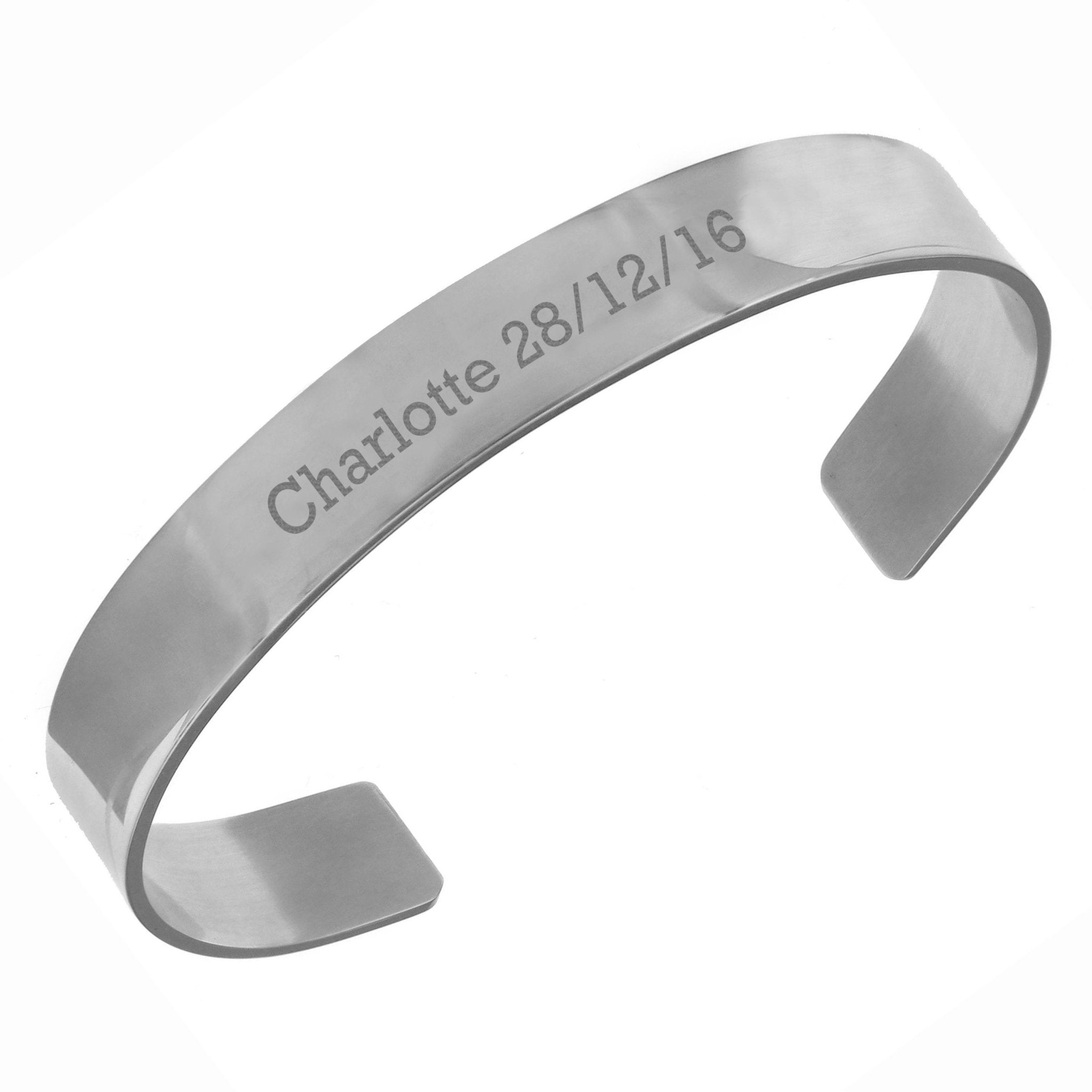Personalised Stainless Steel Bangle | Inspired Creative Gifts | UK Supplier