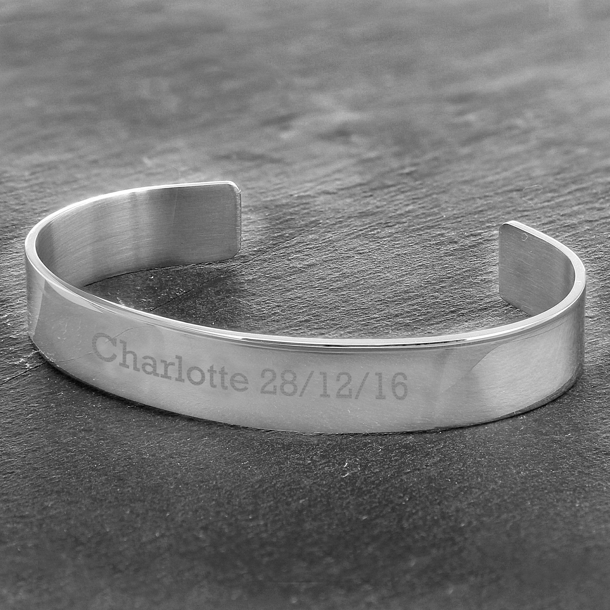 Personalised Stainless Steel Bangle | Inspired Creative Gifts | UK Supplier