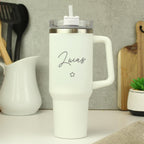 Personalised Star 40oz White Travel Cup | Great Birthday Gift | Coffee or Tea Travel Cup | Inspired Creative Gifts