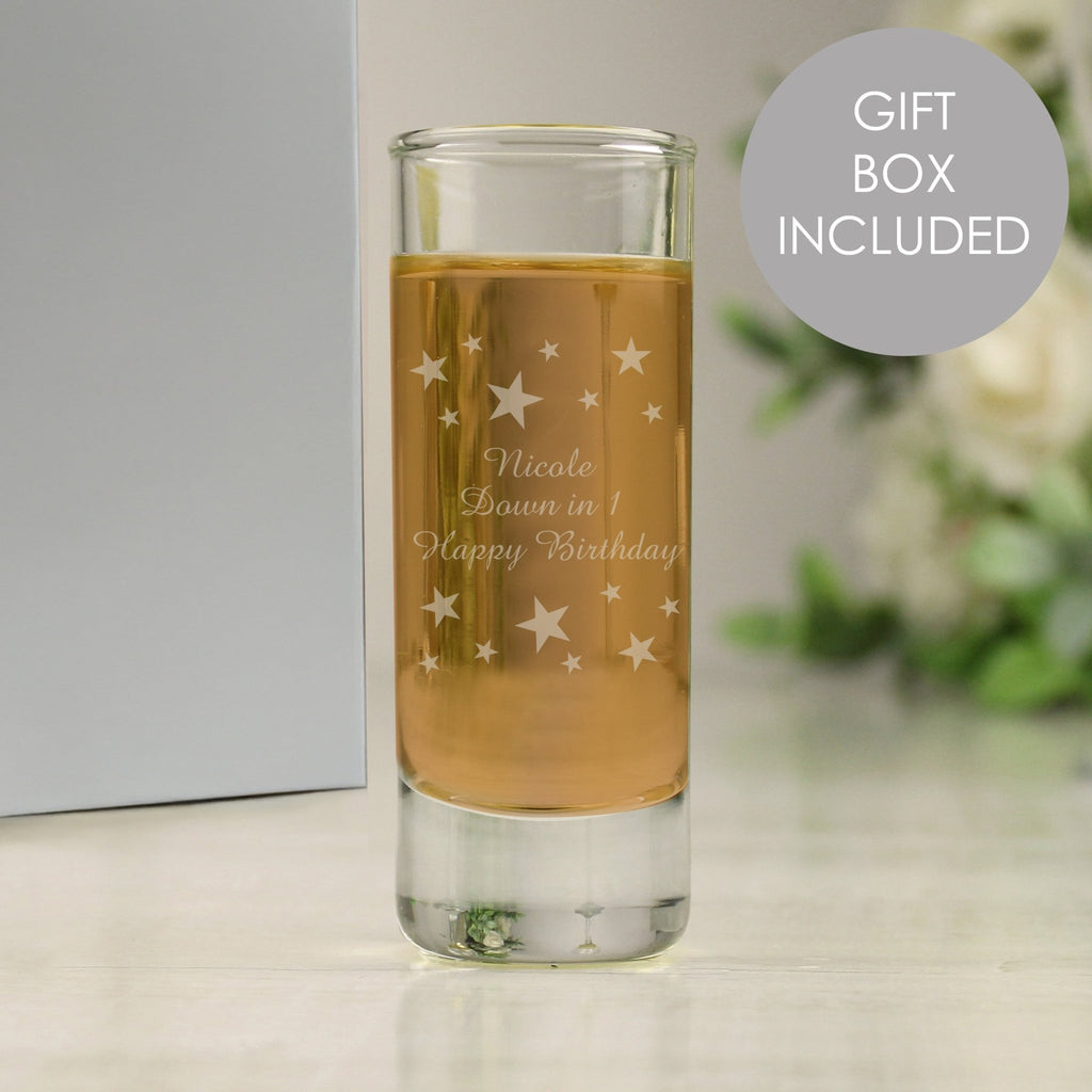 Personalised Starry Shot Glass | Inspired Creative Gifts | UK Supplier