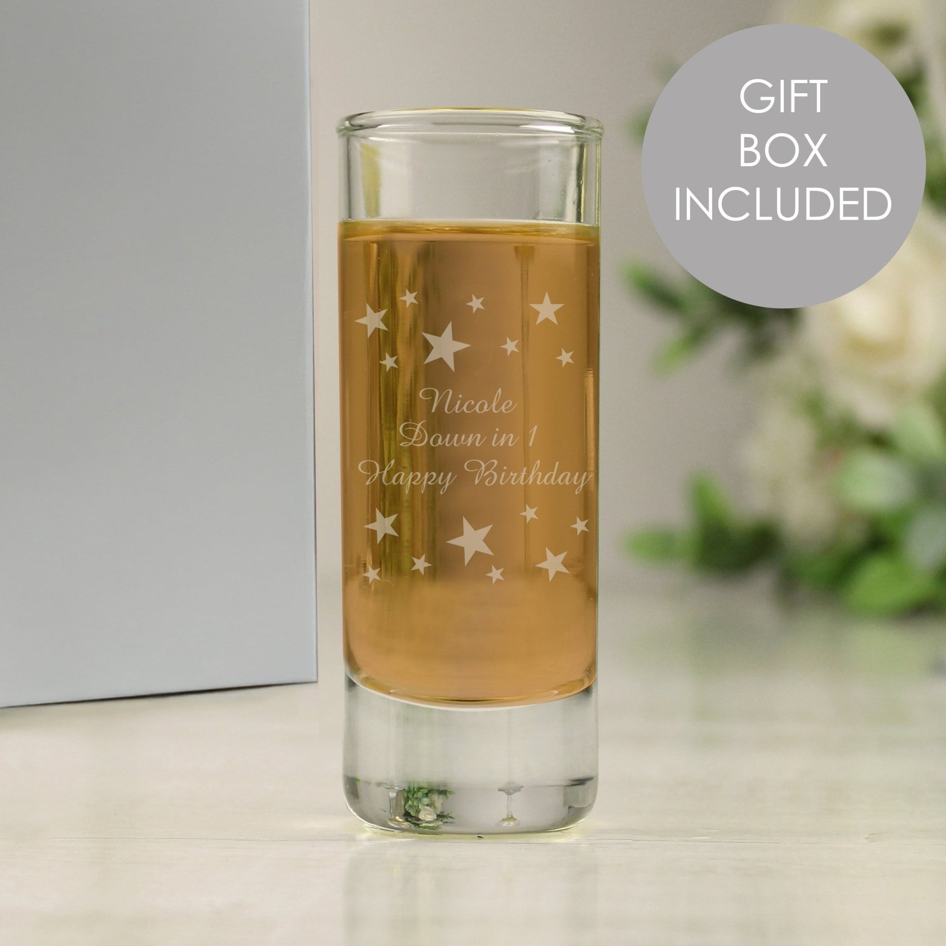 Personalised Starry Shot Glass | Inspired Creative Gifts | UK Supplier