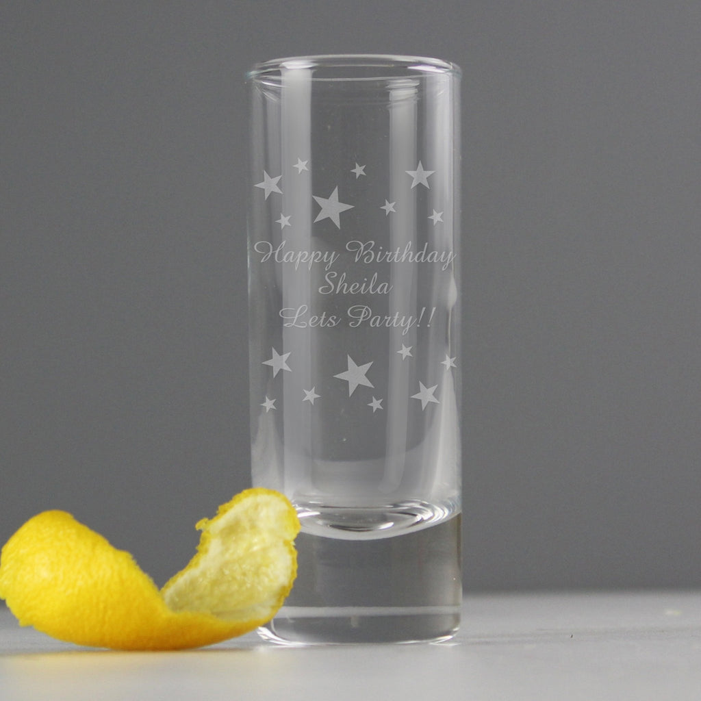 Personalised Starry Shot Glass | Inspired Creative Gifts | UK Supplier