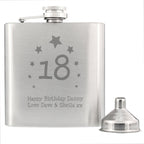 Personalised Stars Age Hip Flask | Inspired Creative Gifts | UK Supplier