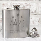 Personalised Stars Age Hip Flask | Inspired Creative Gifts | UK Supplier