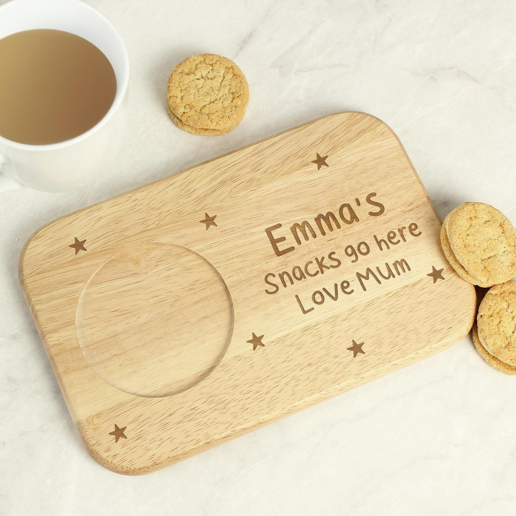 Personalised Stars Coaster Tray | Tea & Biscuit Holder | Great Gift for Birthdays & Christmas | Inspired Creative Gifts