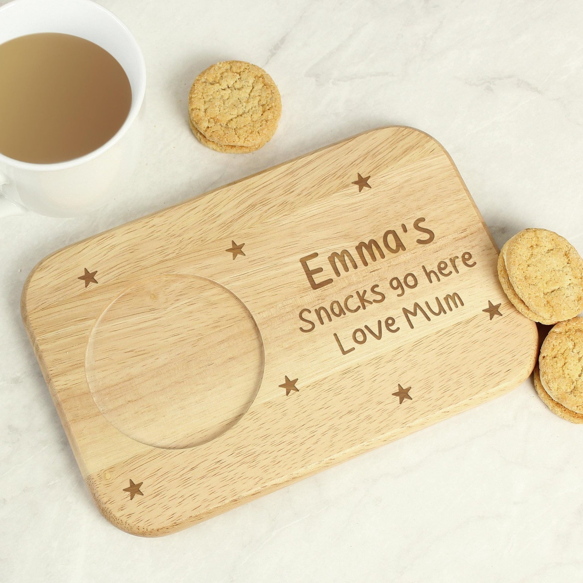 Personalised Stars Coaster Tray | Tea & Biscuit Holder | Great Gift for Birthdays & Christmas | Inspired Creative Gifts