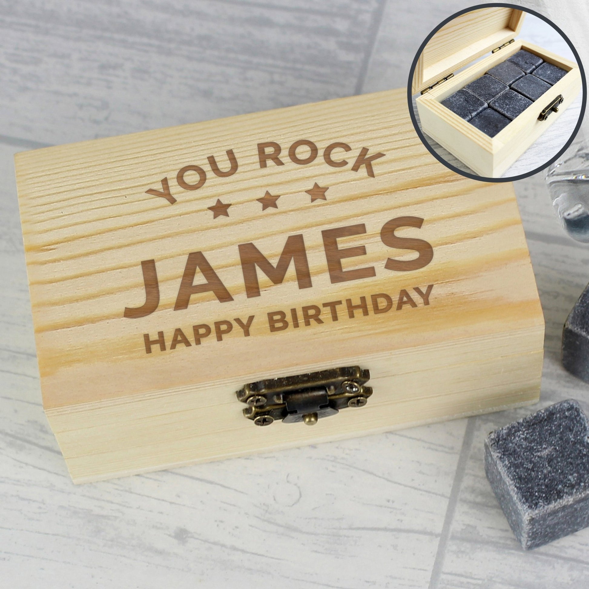 Personalised Stars Free Text Cooling Stones | Inspired Creative Gifts | UK Supplier
