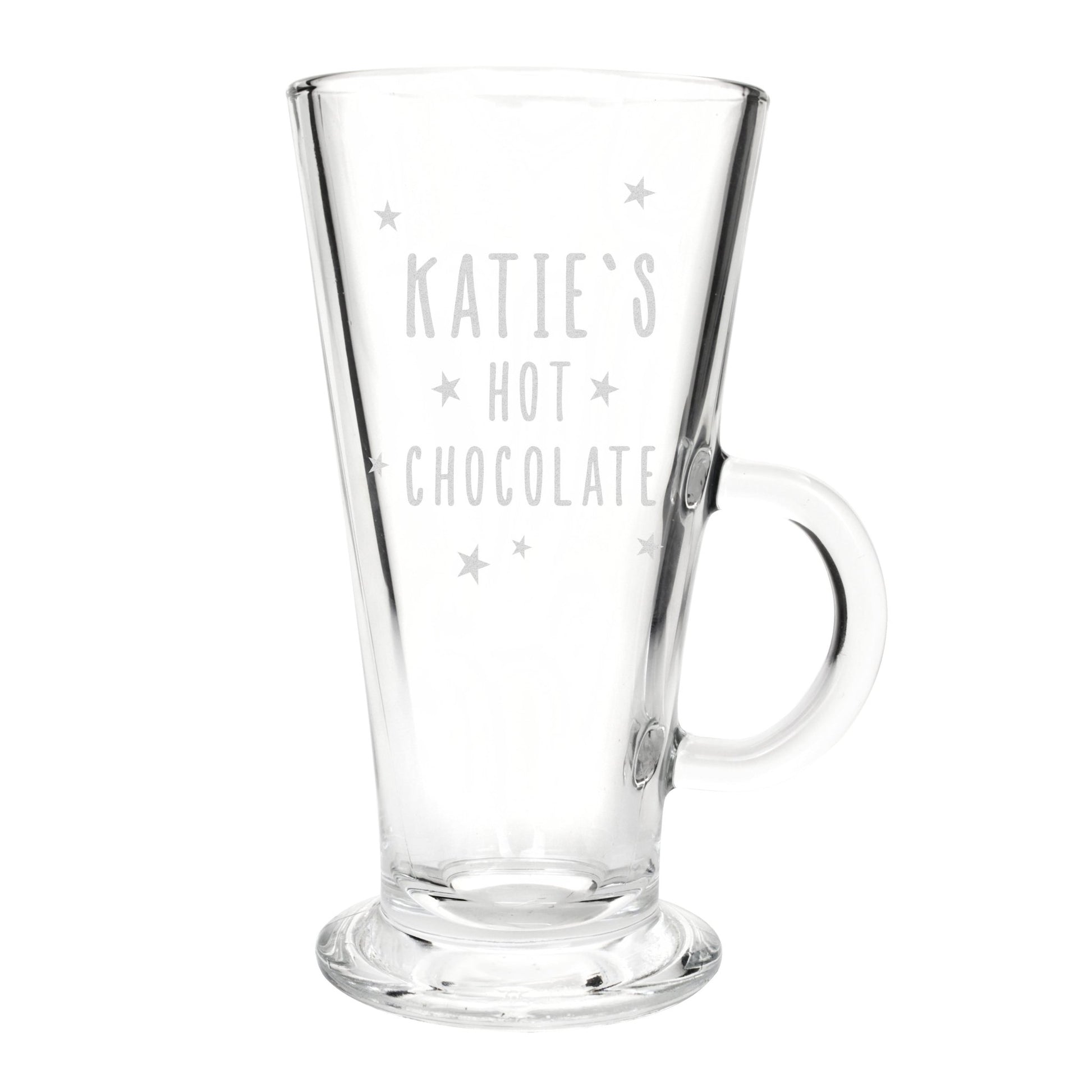 Personalised Stars Hot Chocolate Latte Glass | Inspired Creative Gifts | UK Supplier